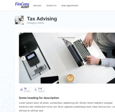 Trafft’s booking page template for tax advisors