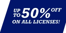 Up to 50% off on all licenses