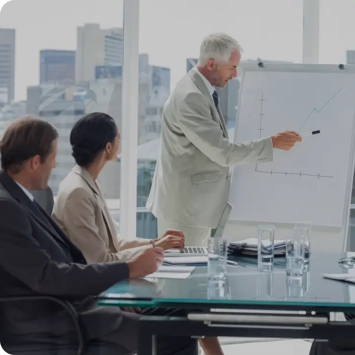 A man holding an executive coaching session