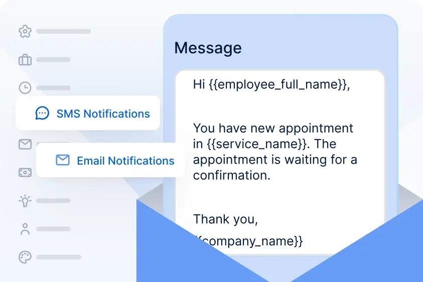 SMS and email notifications