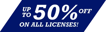 Up to 50% off on all licenses