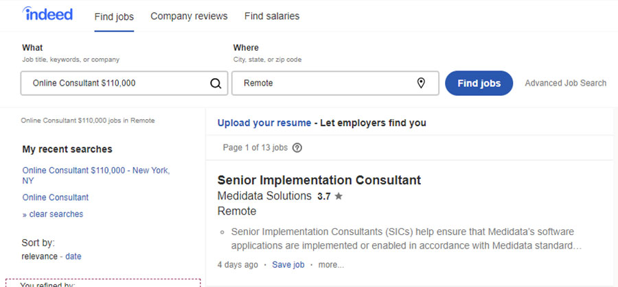 how to find online consulting jobs