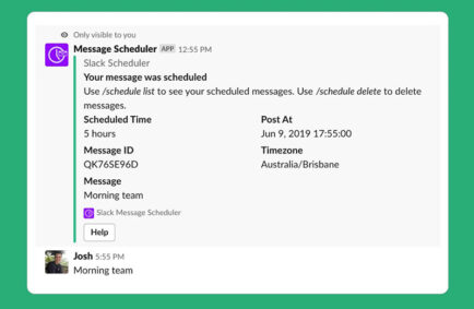 slack schedule recurring message