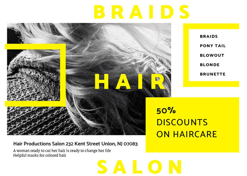 promotion example for a hair salon