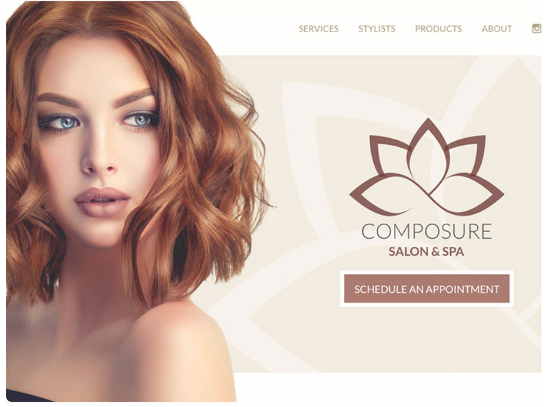 a salon website example