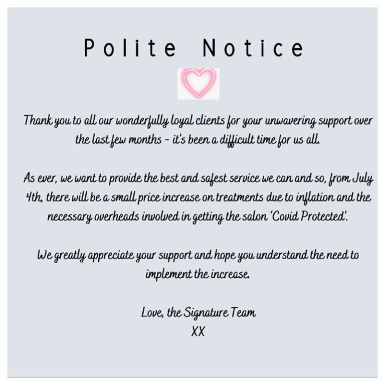 How To Make A Salon Price Increase Notice Without Losing Clients