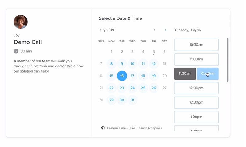 Using Calendly