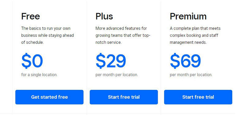 Square Appointments Pricing