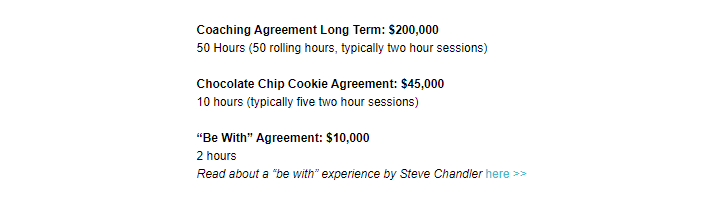 coaching agreements price example