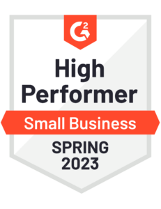 G2 high performer small business spring 2023 award