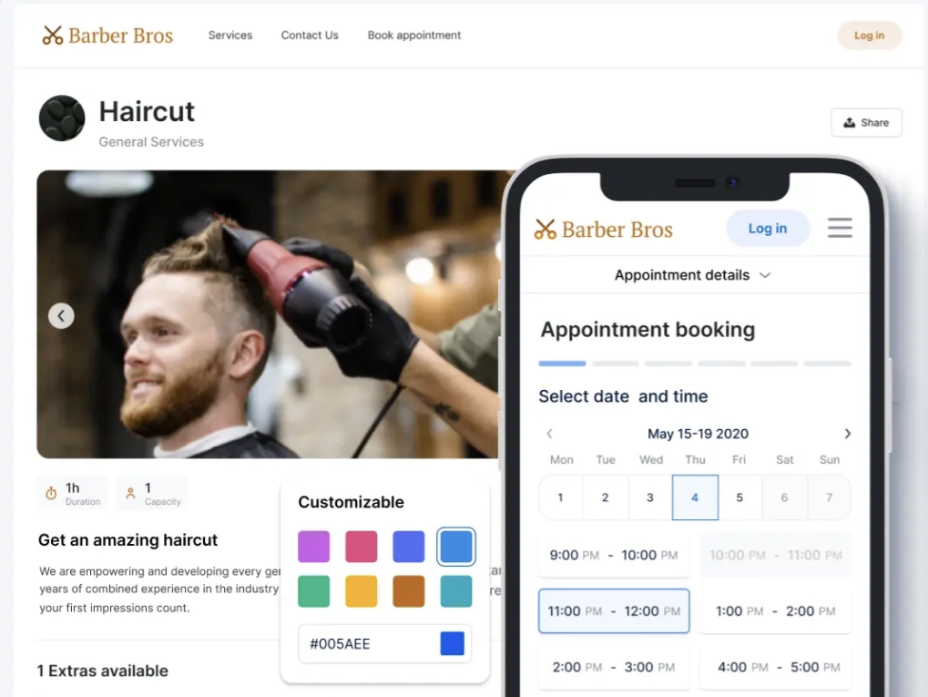 grow your barbershop business by taking your bookings online with trafft