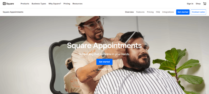 square appointments homepage screenshot 