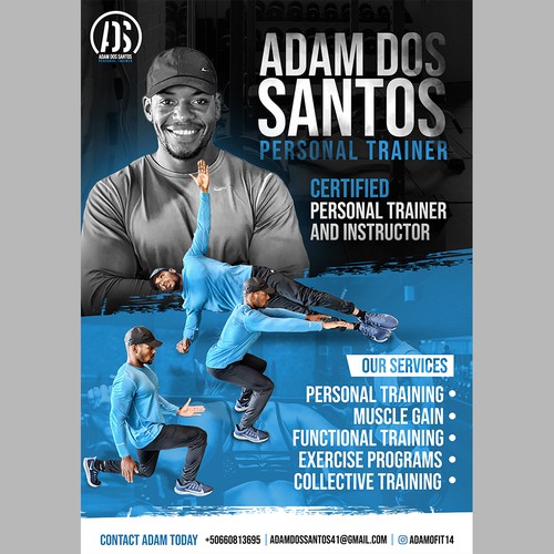 adam dos santos personal trainer flyer 