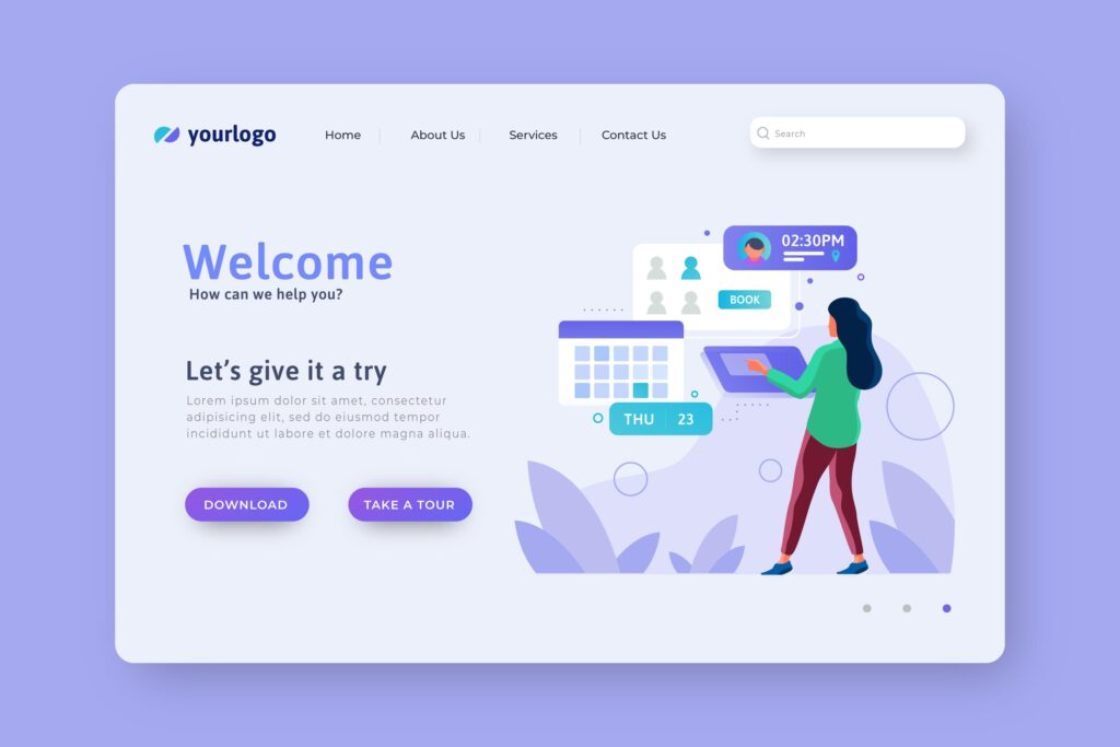 an example of a booking website