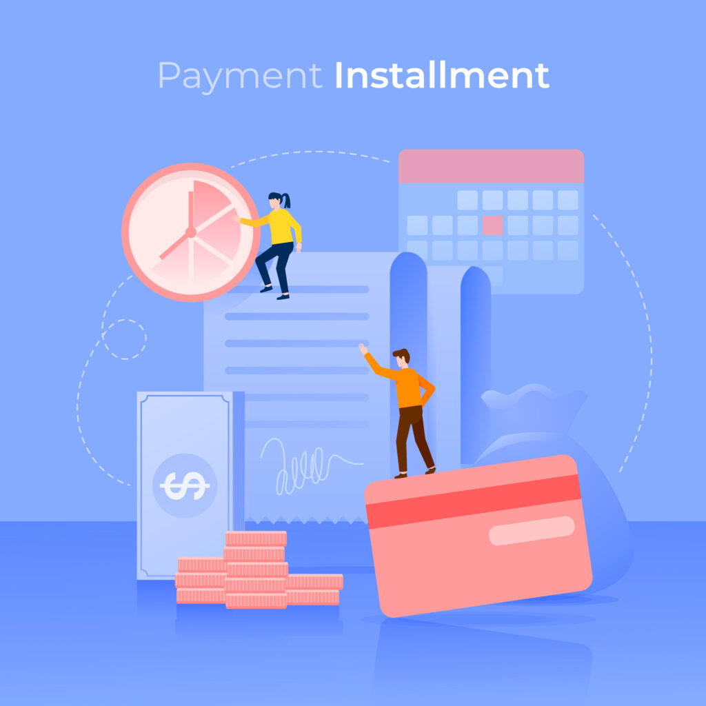 Illustration of payment installments