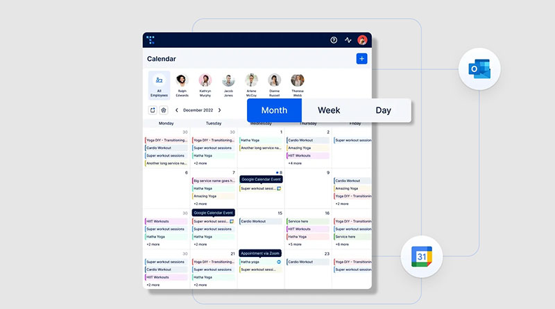 trafft appointment booking tool calendar overview 