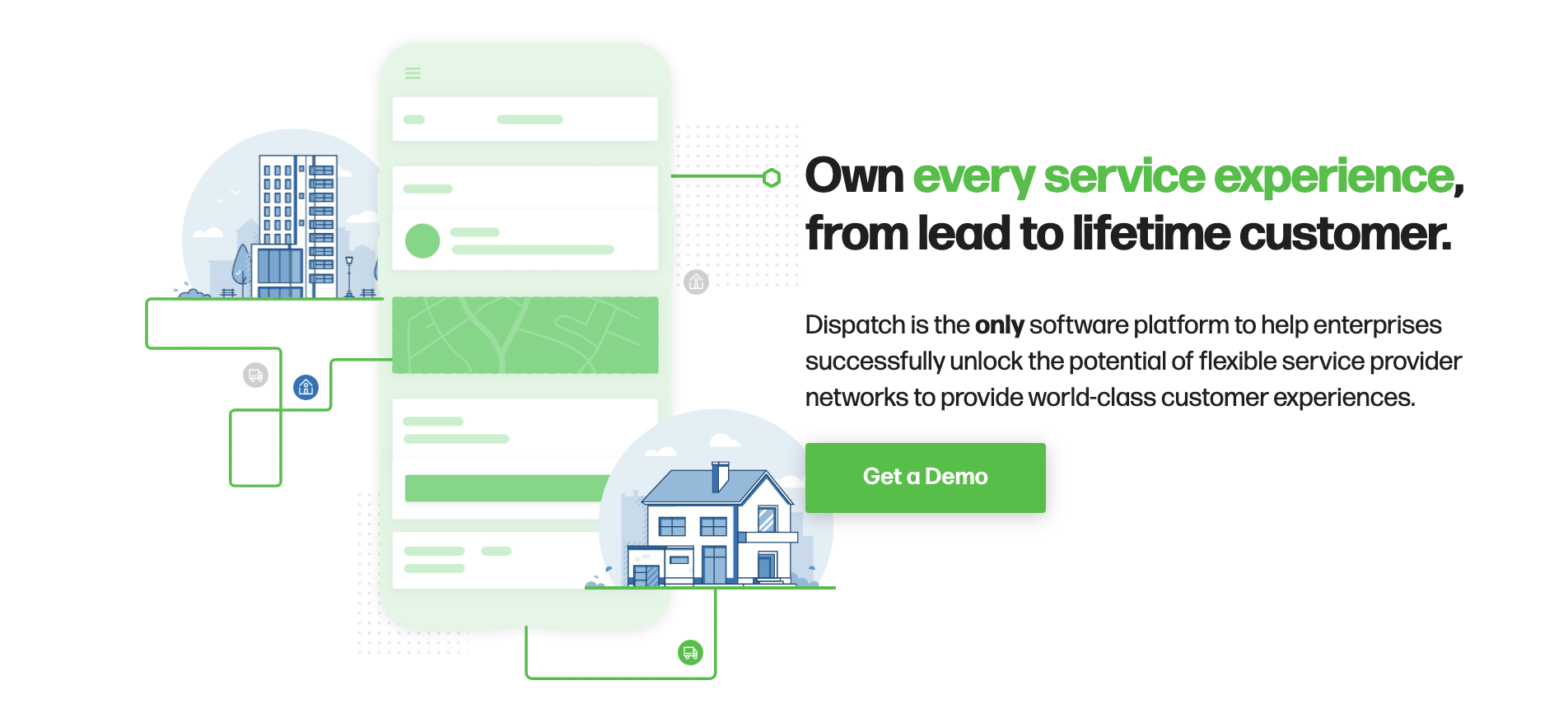 Dispatch homepage screenshot