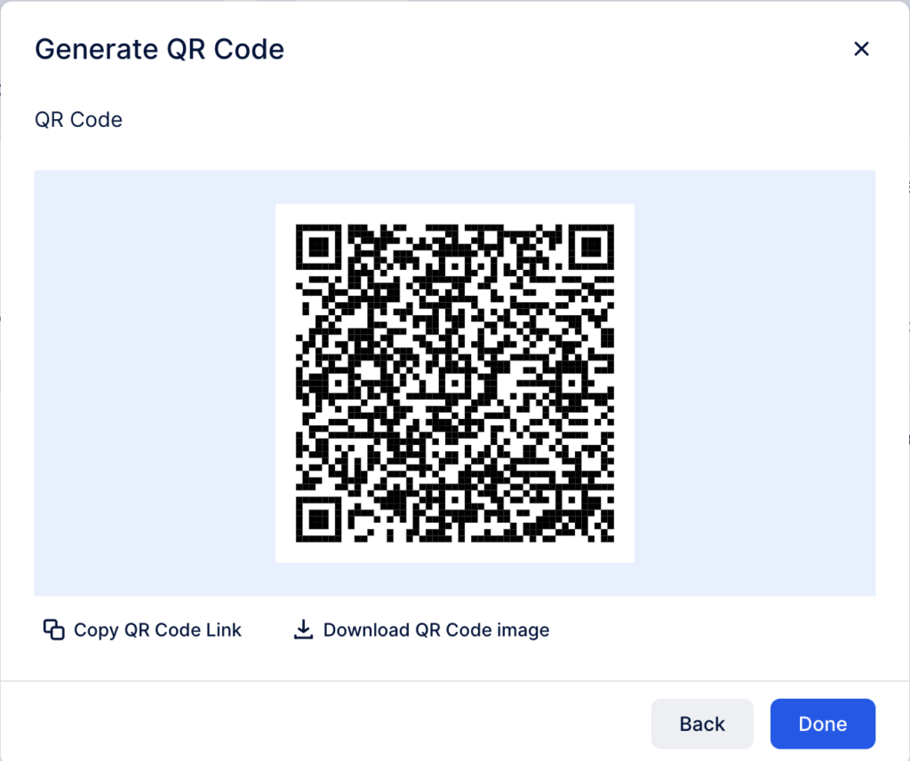 Once you've done previous steps, it's only left for you to copy booking QR code link or download it as image. 