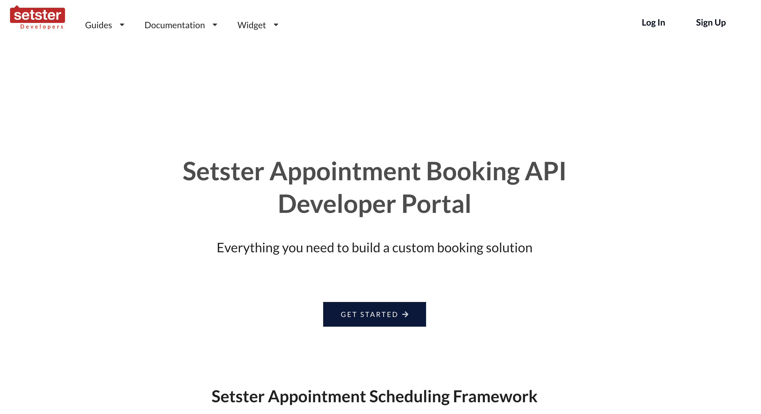 Setster homepage screenshot