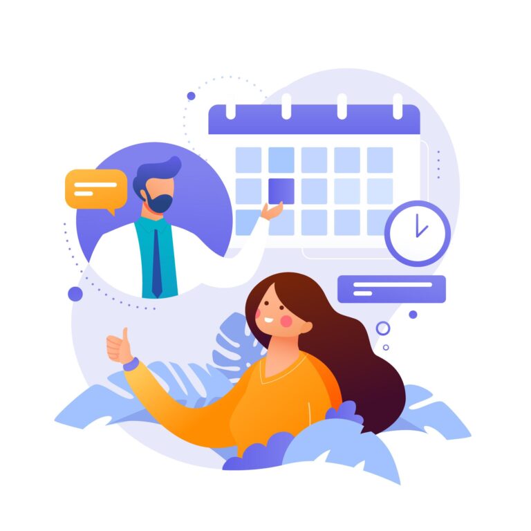 Therapy scheduling software illustration