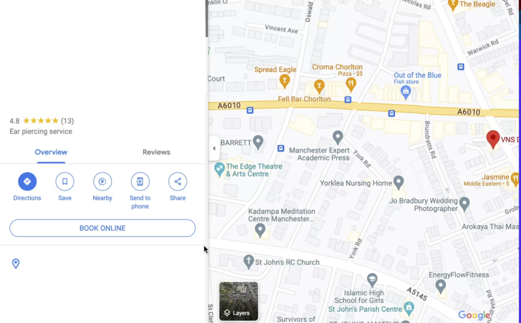 reserve with google booking through google search and maps