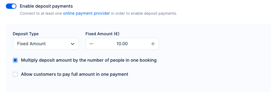 Enable Upfront Payments in Trafft