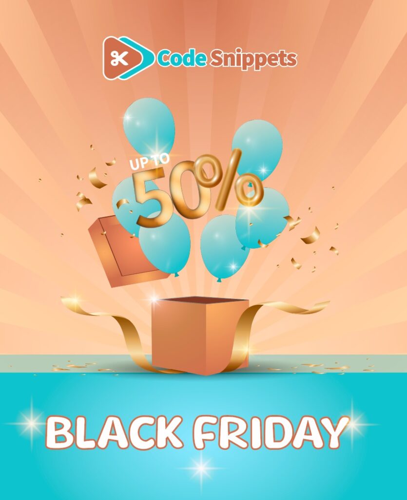 code snippents black friday deal