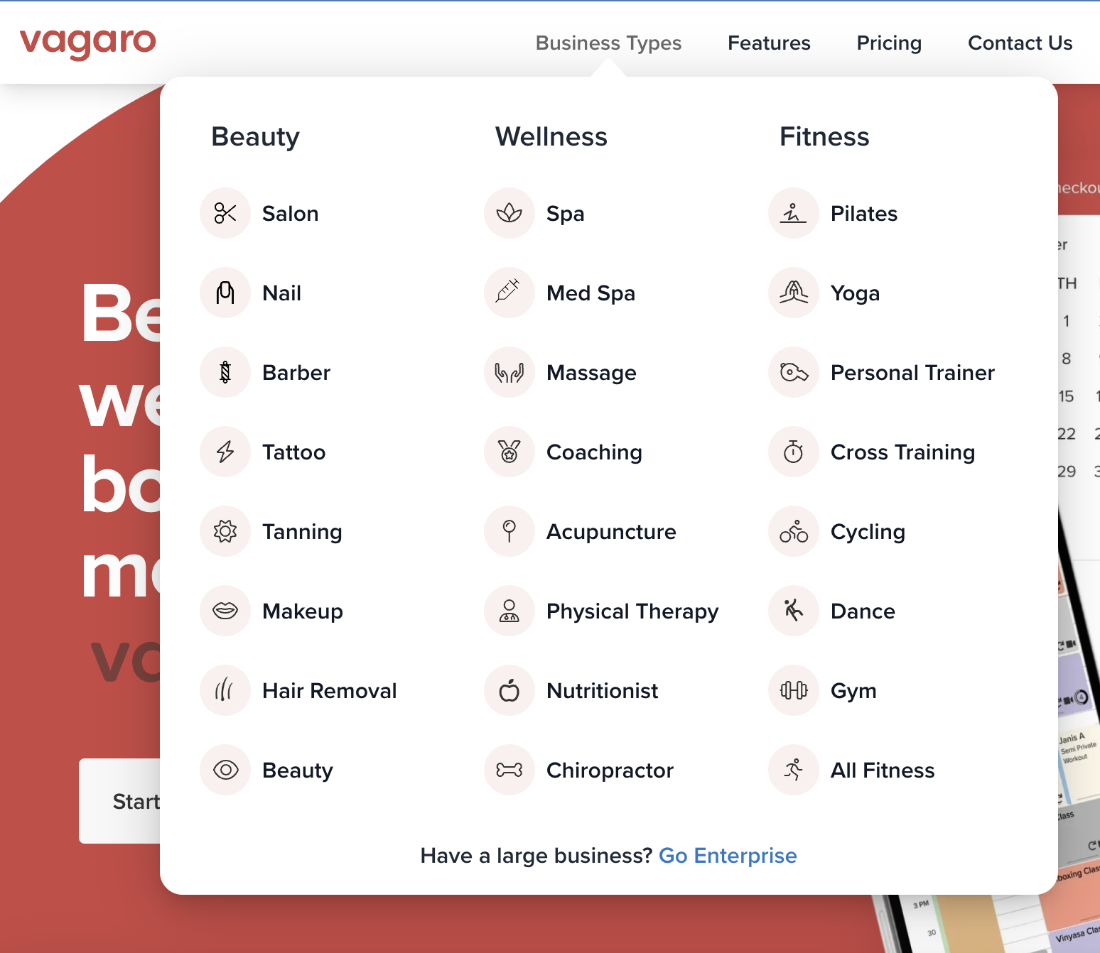 List of businesses who benefit from Vagaro