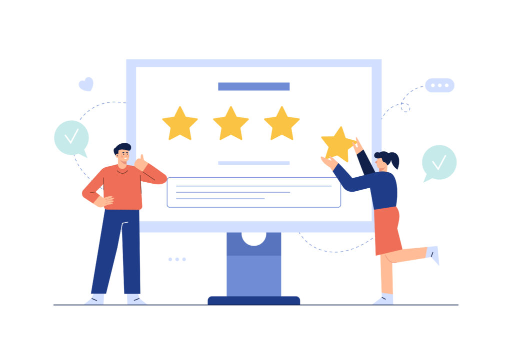 how to ask for a five star review illustration 