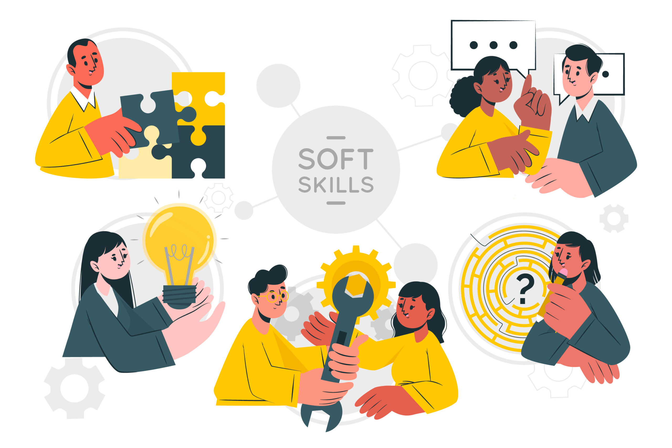 Illustration of soft skills you need when starting an online consulting business