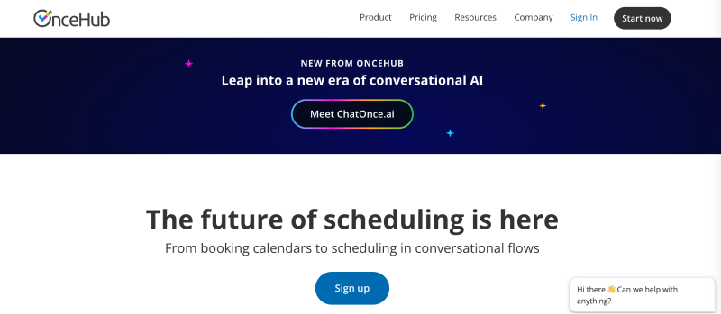 once hub scheduling for consultants screenshot