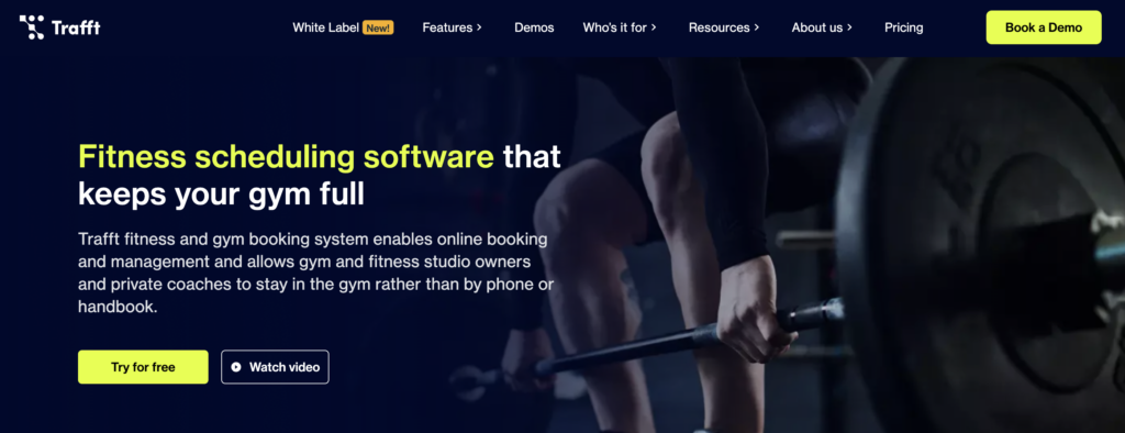 trafft fitness scheduling software to boost your bookings, organization, management, and gym marketing