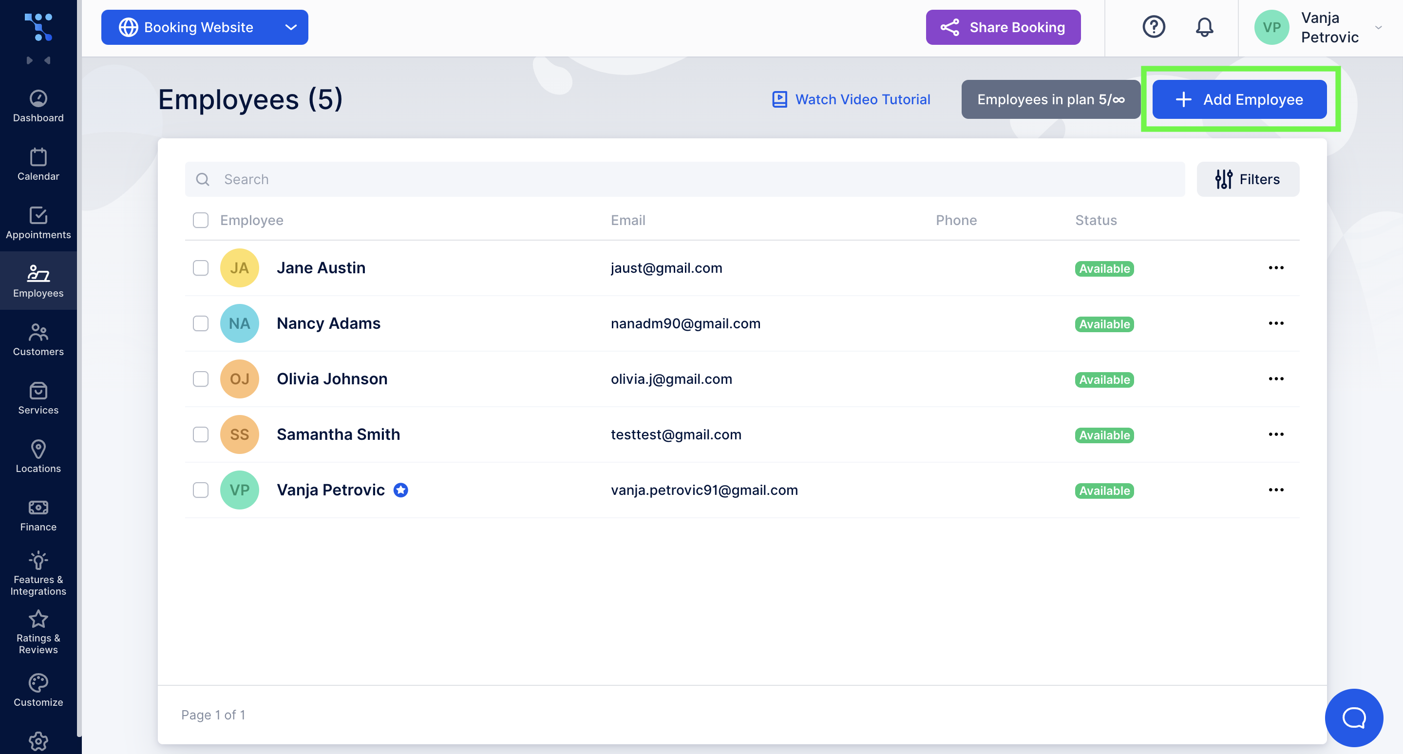 How to create and manage a new employee in your Trafft account