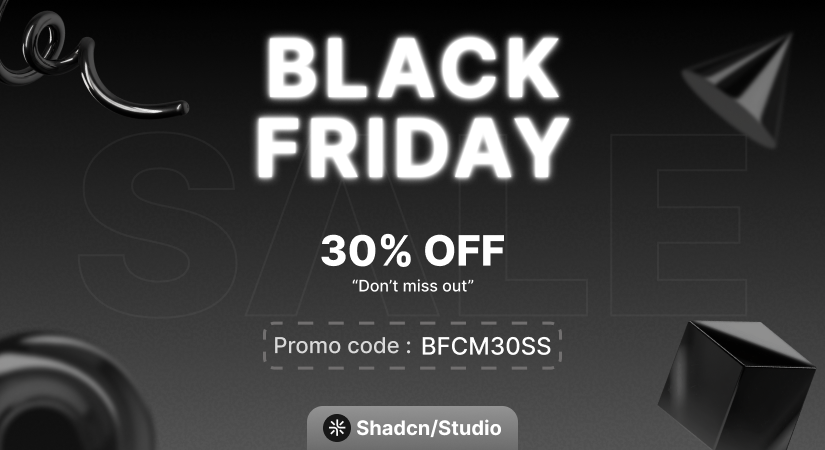Shadcn Studio black friday offer