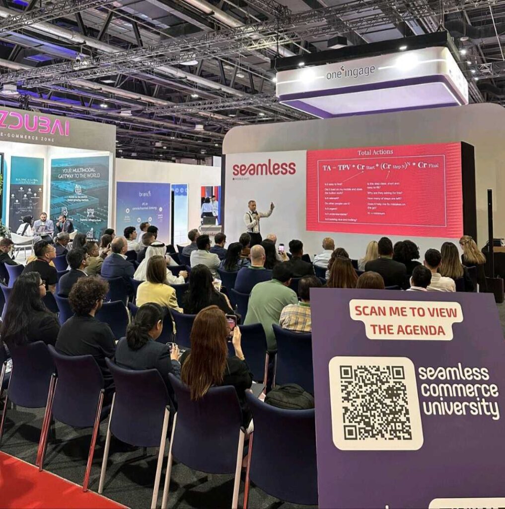 alexander gilmanov opening the digital commerce stage during the seamless middle east in dubai 2025
