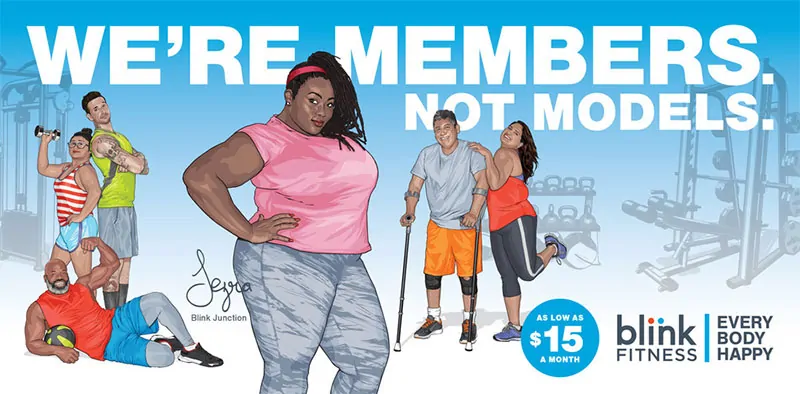 Learn Body Positivity from Blink Fitness Health and Fitness Advertisements